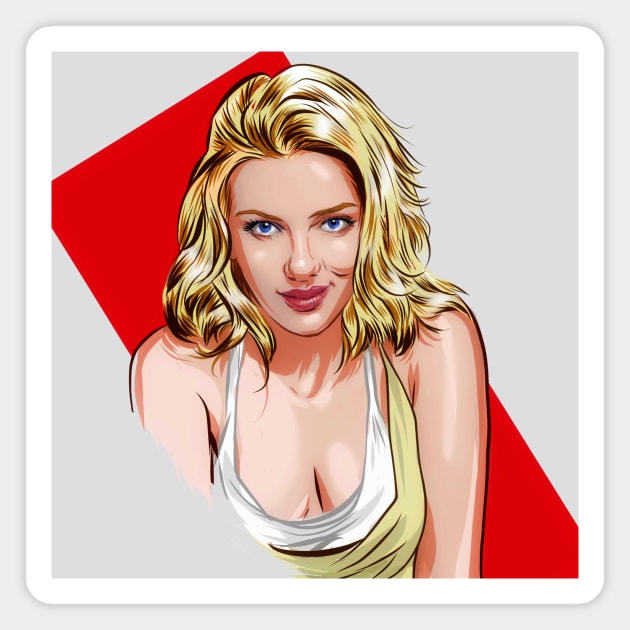 Scarlett Johansson - An illustration by Paul Cemmick Magnet by PLAYDIGITAL2020